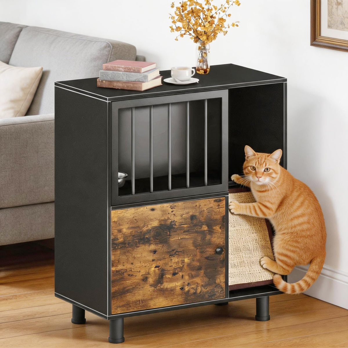 Dog Proof Cat Feeder Station – Elevated Feeding Table - Image 1