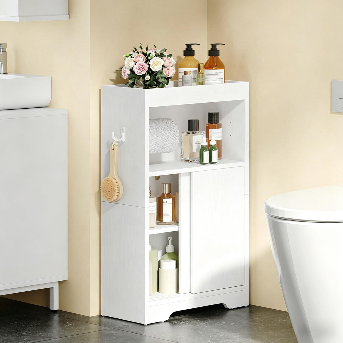 Hzuaneri Slim Bathroom Storage Cabinet, Toilet Paper Cabinet - Image 1