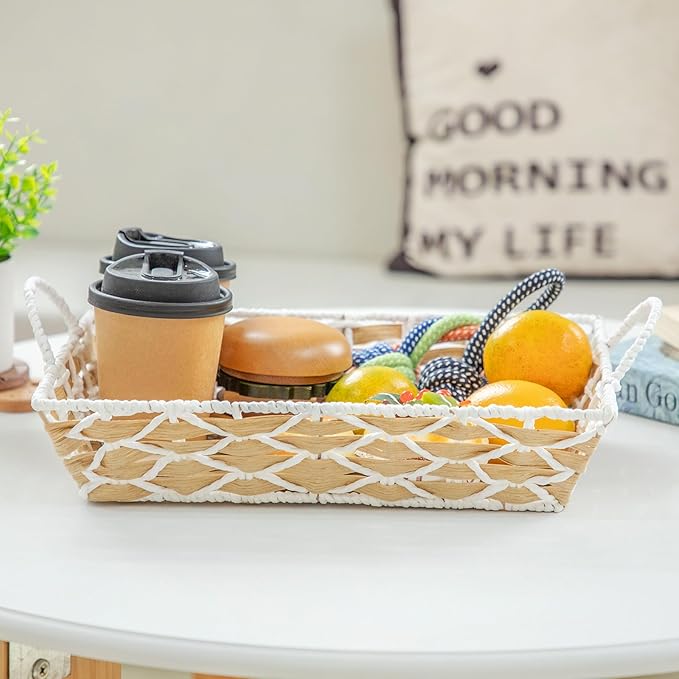 Shelf Storage Basket for Pantry Organization and Storage External Handle Storage Basket 1-Pack