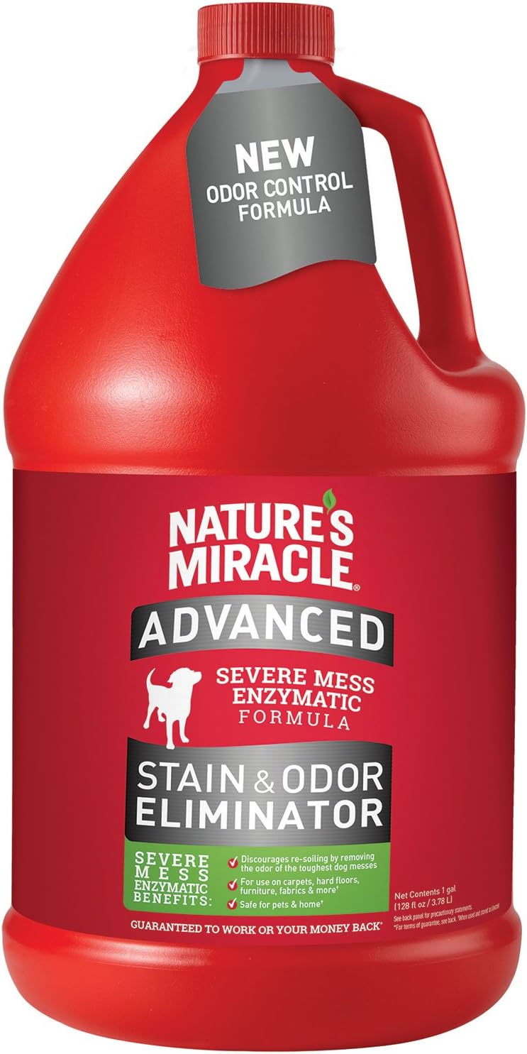 Nature’s Miracle Advanced Stain & Odor Eliminator – Enzyme Cleaner for Dogs & Cats (1 Gallon) | Fixory911