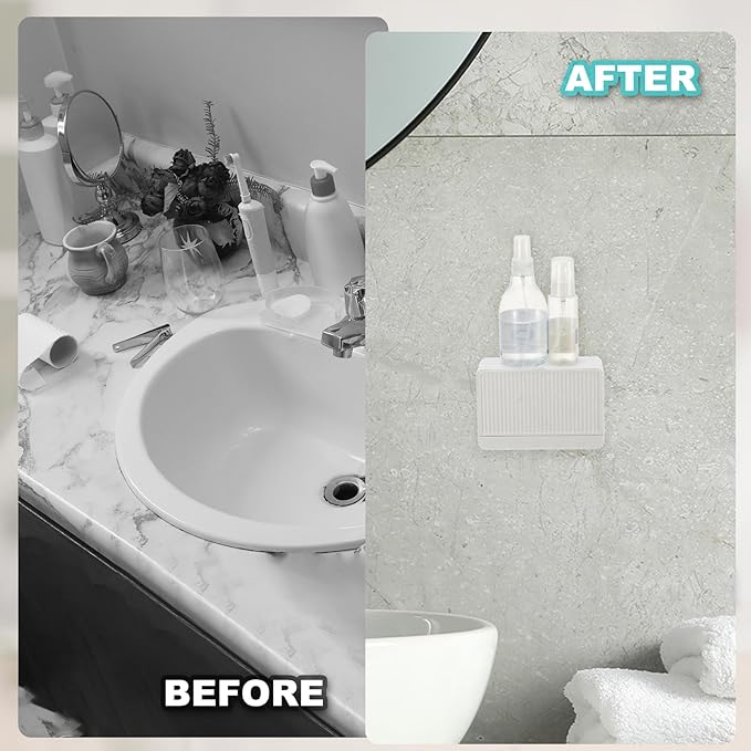 uxcell 2 Pack Dust-Proof Soap Holder, Wall Mounted Soap Dish for Shower Wall No-Drill Adhesive Shower Bar Soap Holder for Bathroom(White, 6.3 x 4.33 Inches)