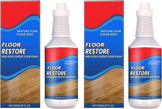 Floor Restore Cleaner - Floor Restorer & Polish for Tile, Shine Wood, Laminate, Vinyl, Bamboo - Flooring Protection Agent (2 pcs)