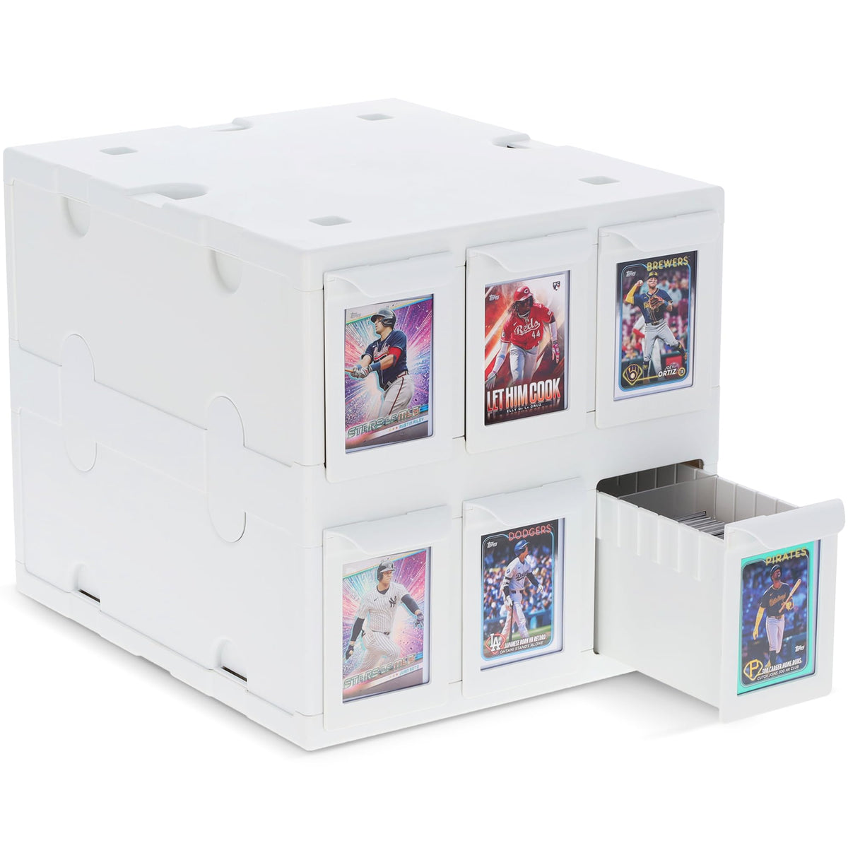 BCW 6-Drawer Card Catalog, White - Image 1