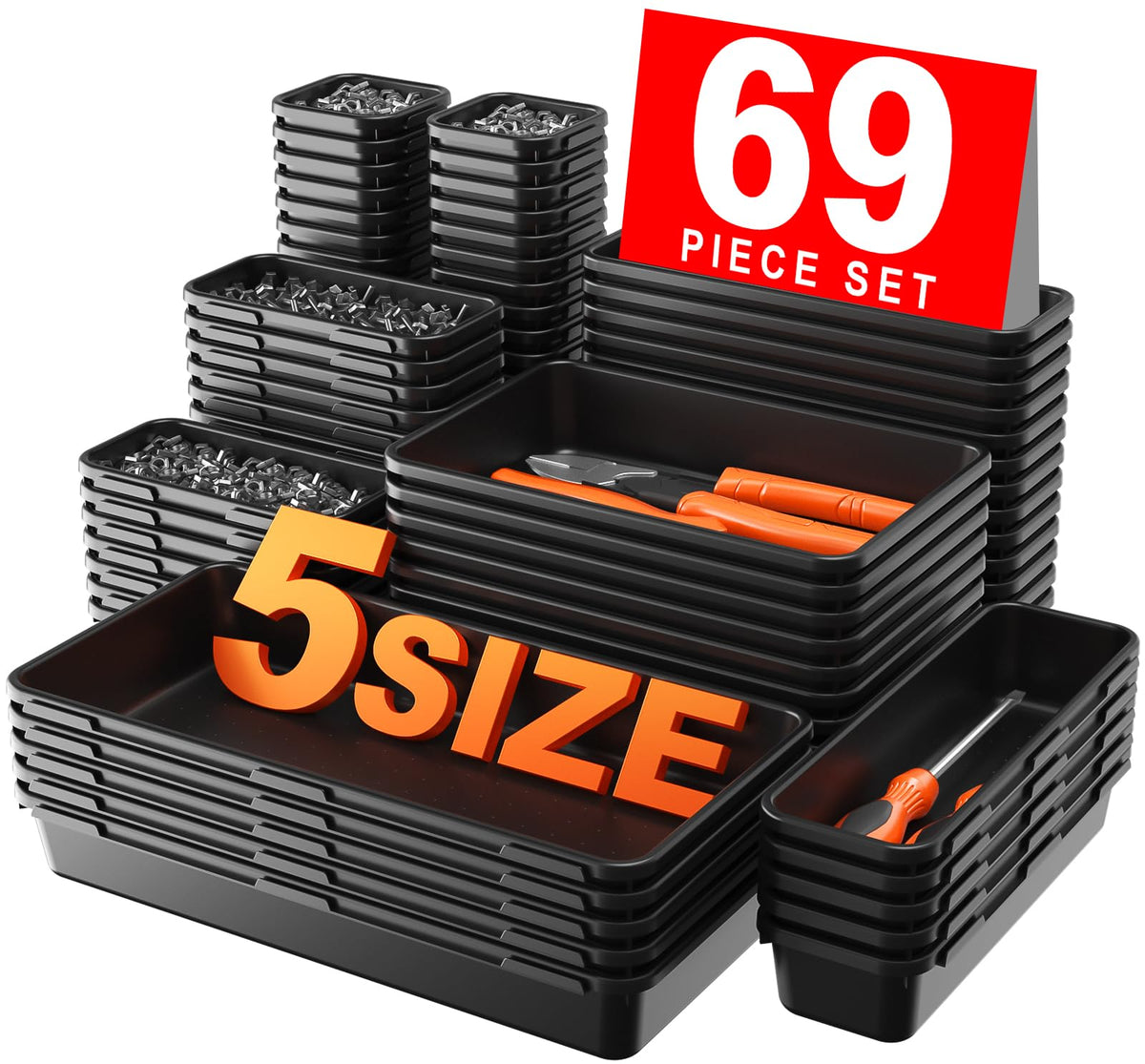 A-LuGei 【𝗠𝗶𝗹𝗶𝘁𝗮𝗿𝘆 Grade】 Tool Box Organizer Garage - Image 1