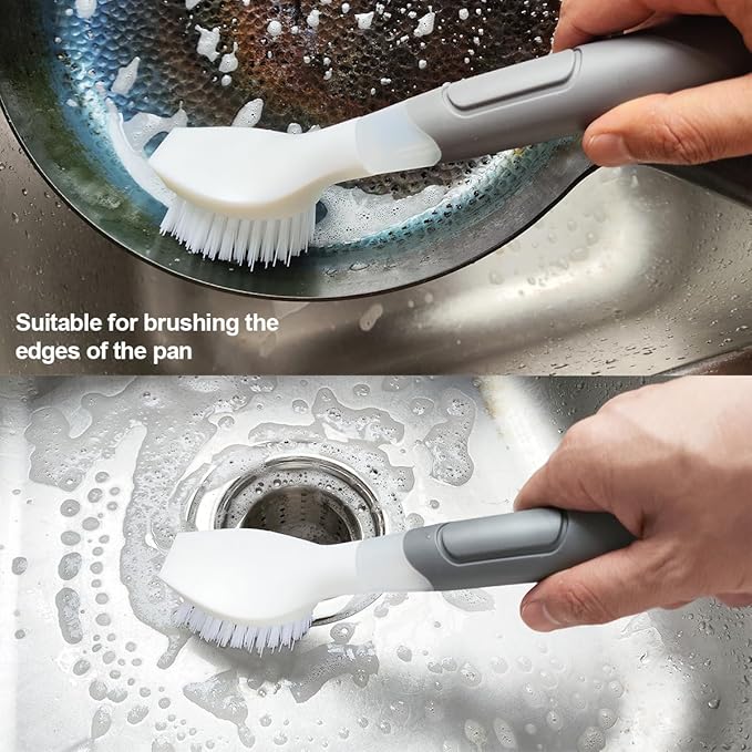 CELOX 24 Pack Durable Kitchen Sponges and Dish Soap Brush with Soap Dispenser for Dishes, Pans, Sink, Pots