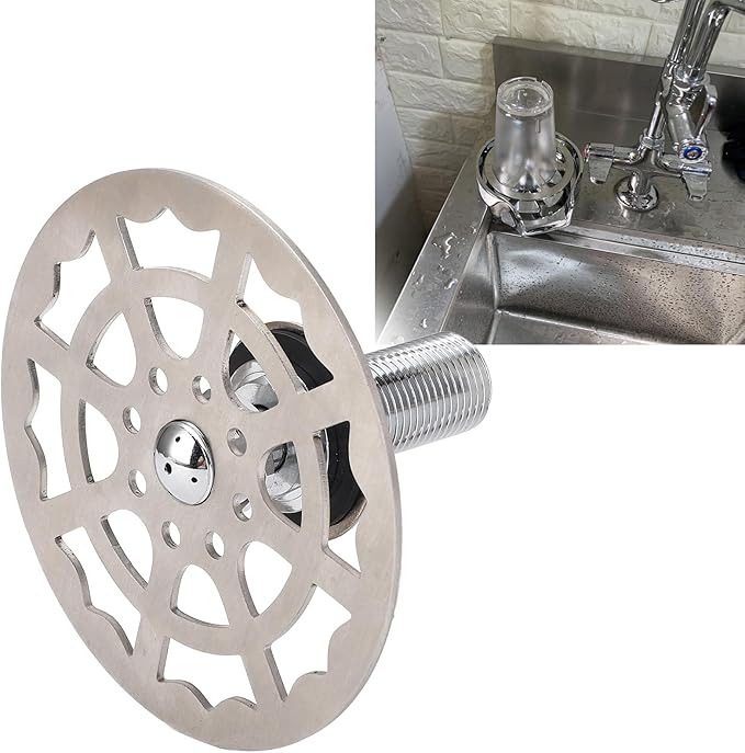 Stainless Steel Automatic Bottle Washer & Faucet Cup Cleaner - 360 Rotating G1/2 Sink Attachment for Home & Cafe