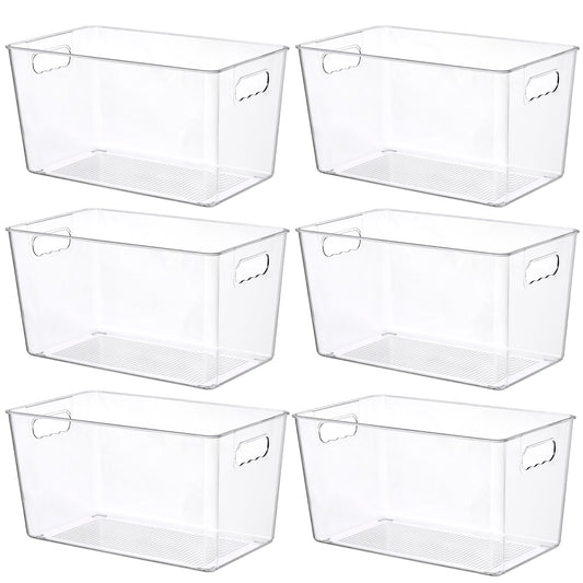 Vtopmart 6 Pack Clear Storage Bins, Pantry Storage Bins - Image 1