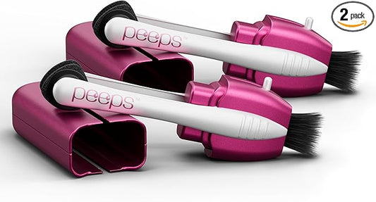 CarbonKlean Peeps Glasses Cleaner - for Eyeglasses, Reading Glasses, and More - Lens Cleaner with Carbon Microfiber Tech - Soft Touch Pink - 2 Count