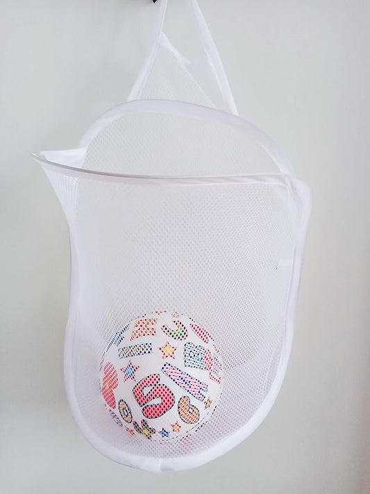 Small Mesh Hanging Laundry Hamper Basket, Mesh Hamper, Wall Dirty Clothes basket