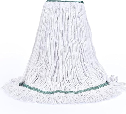 Matthew Cleaning Synthetic Rayon Mop Head Replacement, Chemical Resistant 4-Ply Looped End Commercial Mops for Floor Cleaning and Finishing, 16 oz Medium, 1 Pack