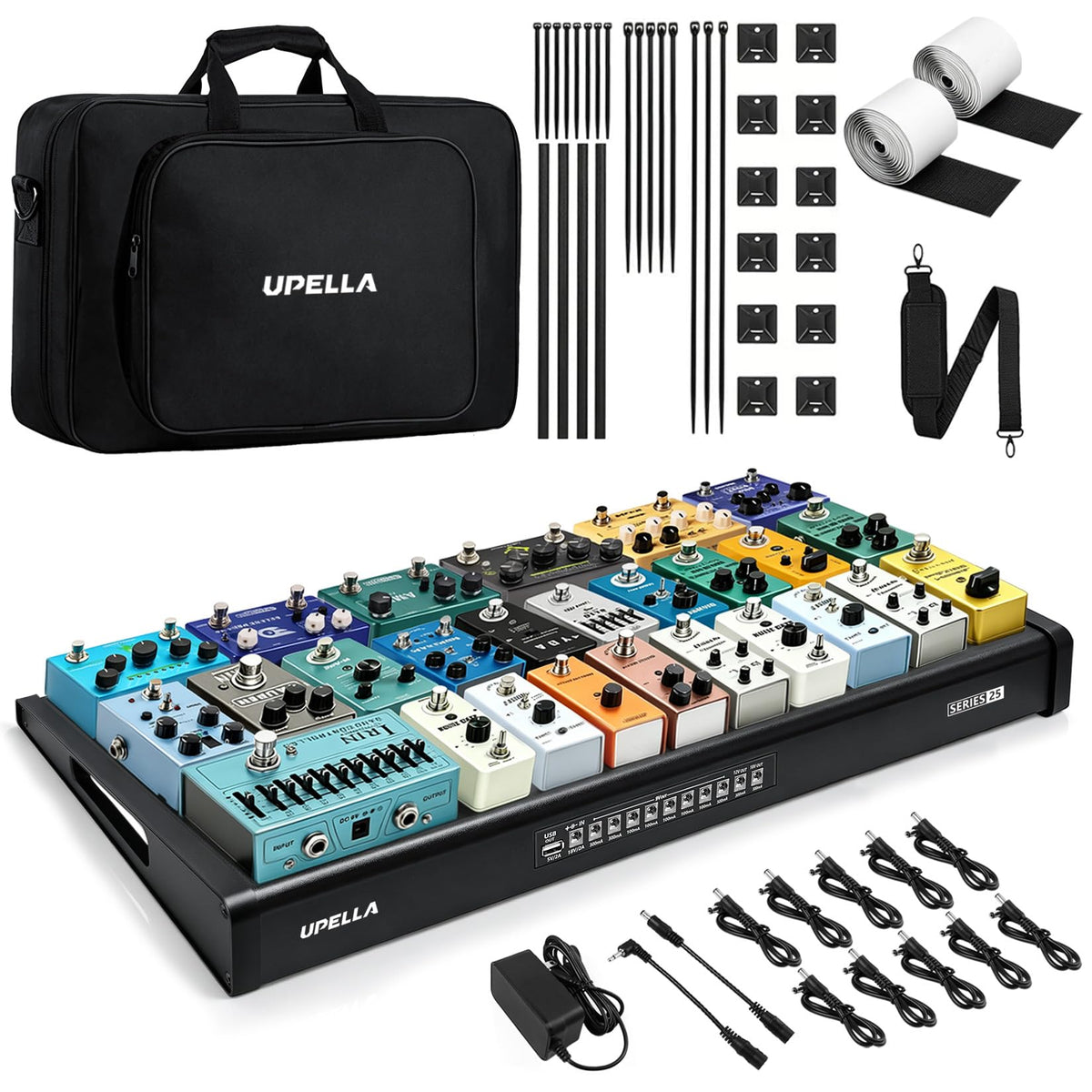 Guitar Pedal Board with True Isolated Pedal Power Supply - Image 1