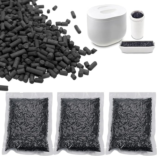 3 Pack Charcoal Refills for Lomi Smart Waste Kitchen Composter, 1.5 Pounds (Activated Charcoal Filters Keep Your Kitchen Smelling Fresh and Odour-Free)