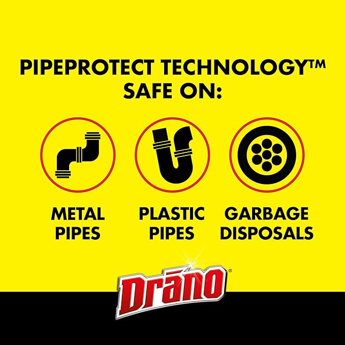 Drano Max Gel Drain Clog Remover and Cleaner for Shower or Sink Drains, Unclogs and Removes Hair, Soap Scum, Blockages, Commercial Line, 42 oz