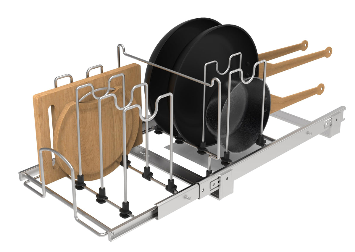 Pots and Pans Pull Out Organizer Under Cabinet, Adjustable Slide - Image 1