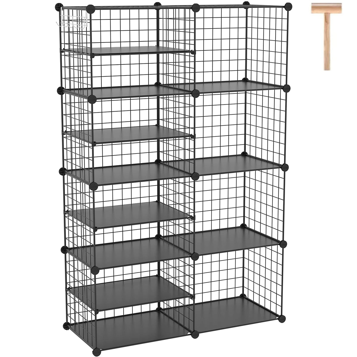 C&AHOME Wire Cube Storage Unit, Interlocking Metal Wire - Image 1