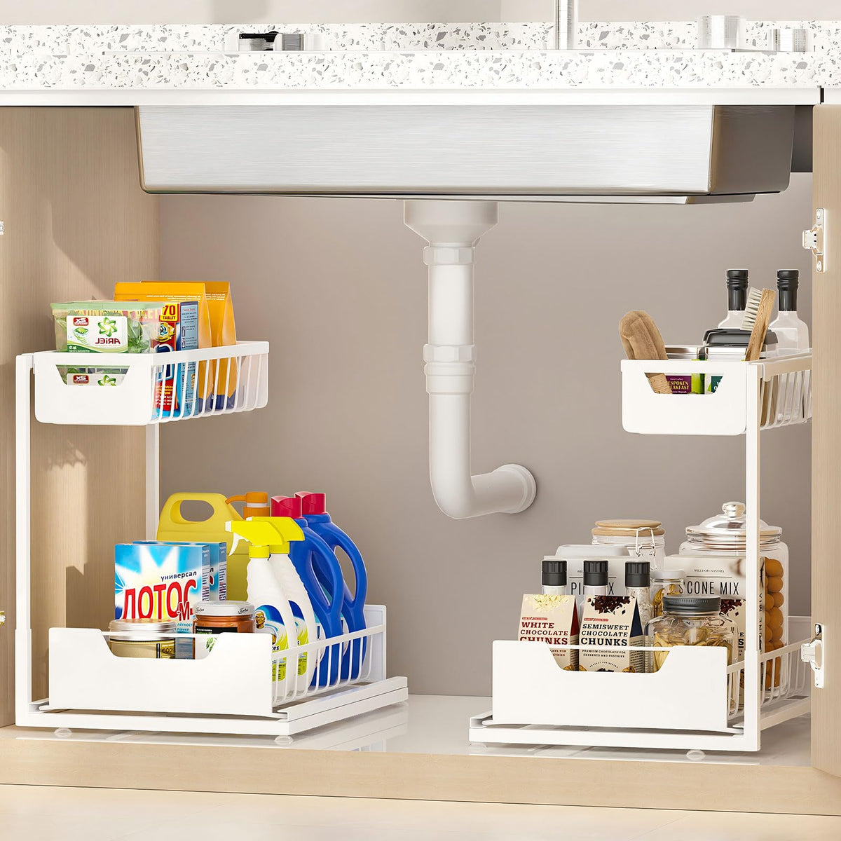 Ceetug Under Kitchen Sink Organizers and Storage, Wh | Home Organizati - Image 1
