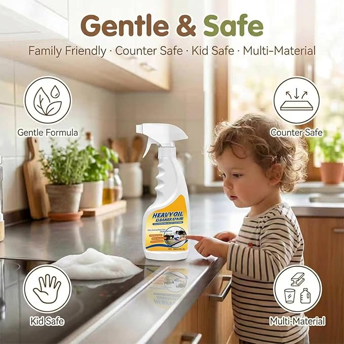 Multi-purpose Heavy Oil Stain Cleaner Kitchen, Heavy Duty Kitchen Degreaser Spray