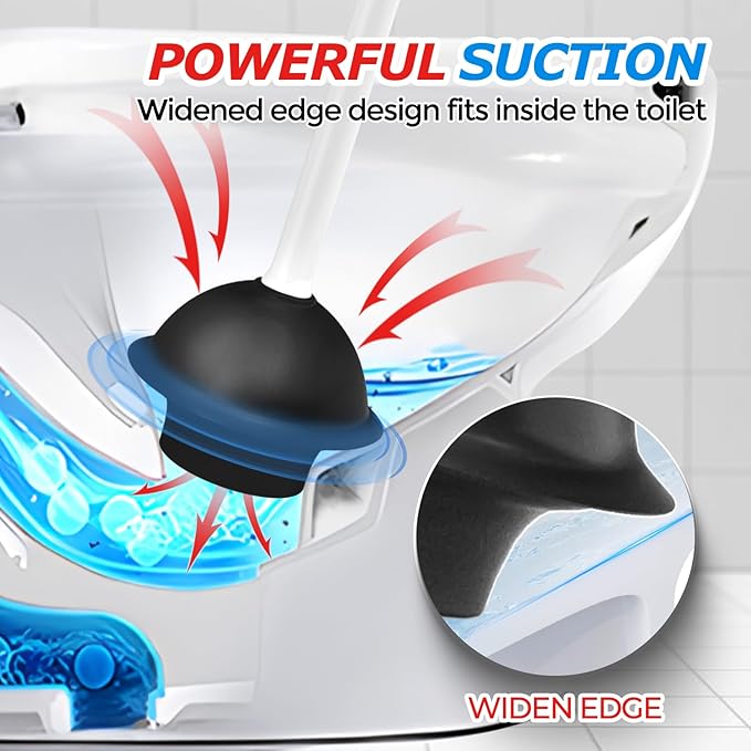 Toilet Plunger with Holder，Plungers for Bathroom with Holder, Toilet Plunger Heavy Duty，Bathroom Plunger，Bathroom Decor，Bathroom Accessories，Toilet Bowl Cleaners,White