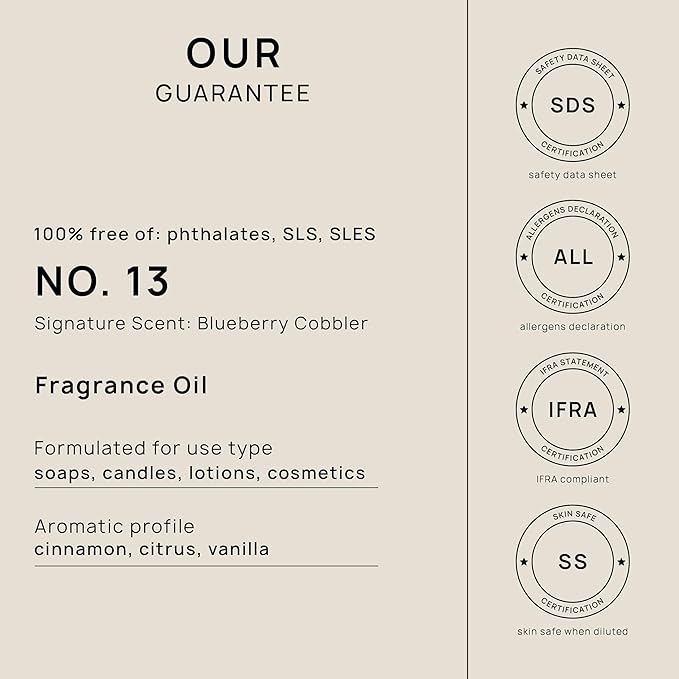 VINEVIDA [128oz] Blueberry Cobbler Fragrance Oil for Candle Making - Made in USA Scents for Soap Making - Natural Candle Fragrance Oil