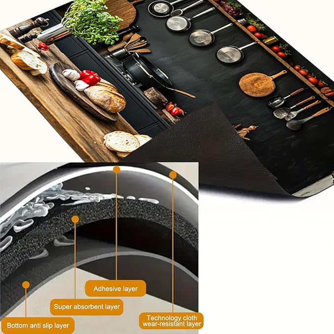 Stove Top Covers for Electric Pad 28 x 20 inches Rustic Kitchen Scene Kitchen Decorations Coffee Bar Mats for Coffee Maker Machine Stove Top Covers