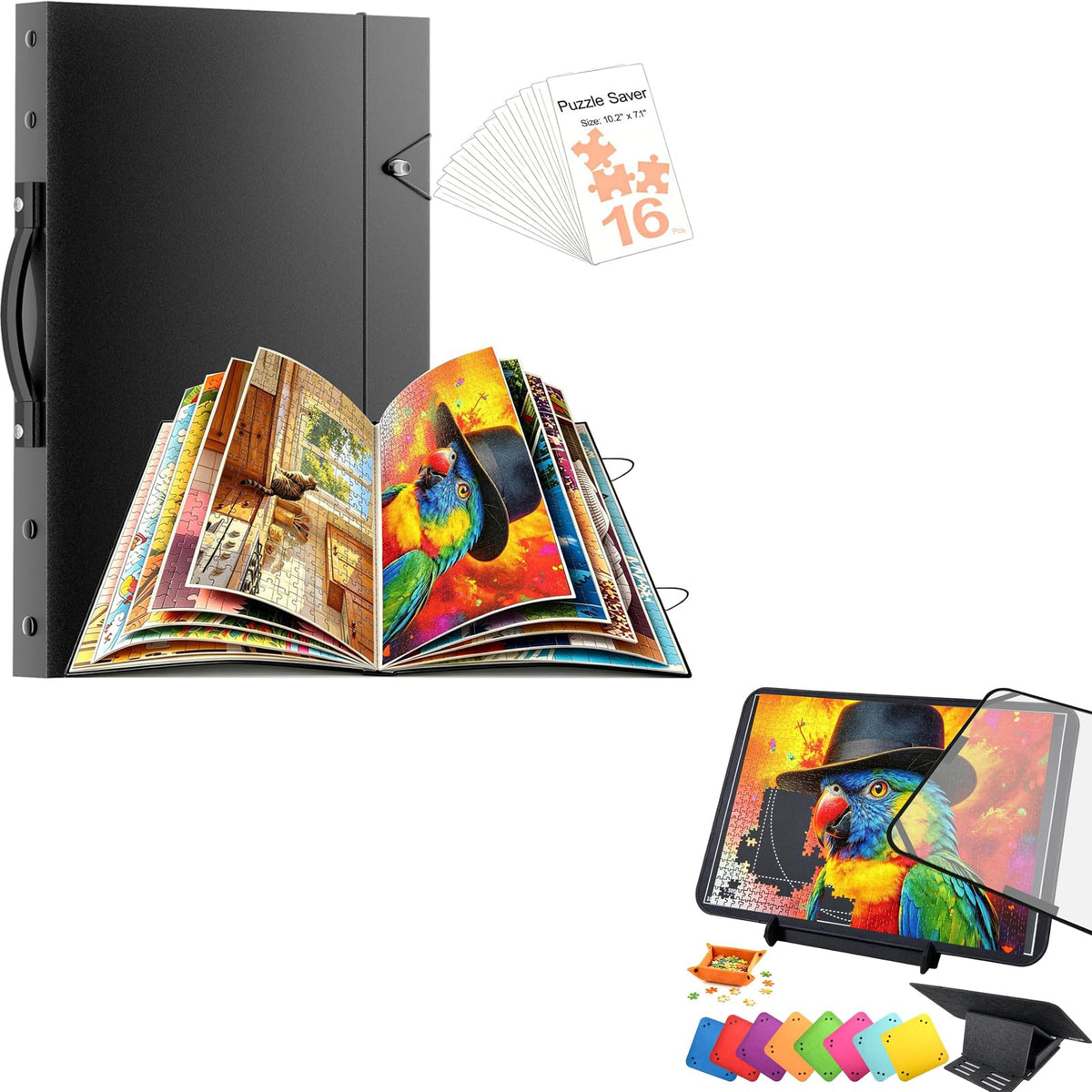 Puzzle Storage Folder and Felt Puzzle Board | Home Organization - Image 1