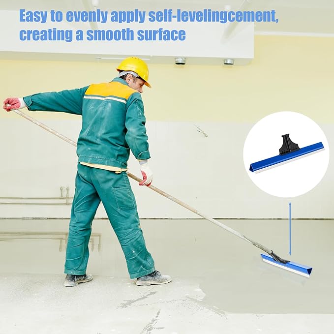 2 Pack 16 Inches Epoxy Floor Squeegees Notched Squeegee for Self Leveling Cement Urethane Epoxy Floor Tools