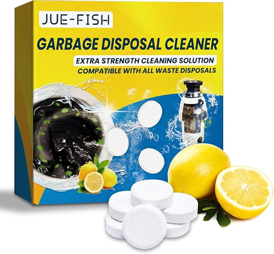 Garbage Disposal Cleaner and Deodorizer 24 Pack, Active Garbage Disposal Cleaner Tablets, Sink Deodorizer for Smell, Powerful Foaming with Lemon Scent