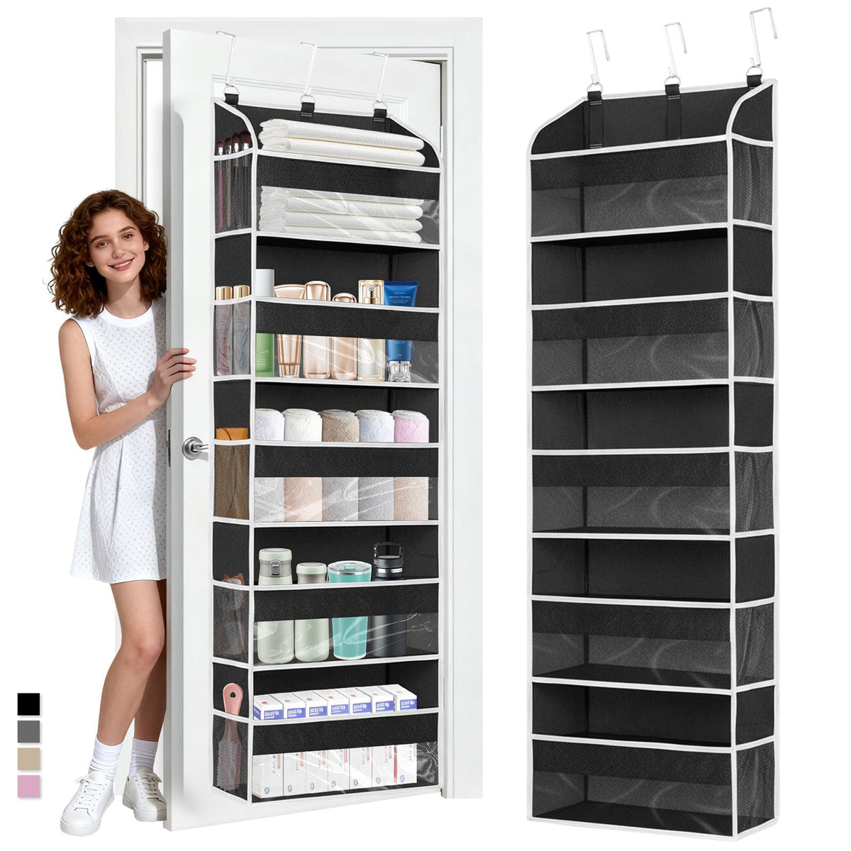 Over The Door Organizer-5 Layers Large Pockets, Heavy Duty Door - Image 1