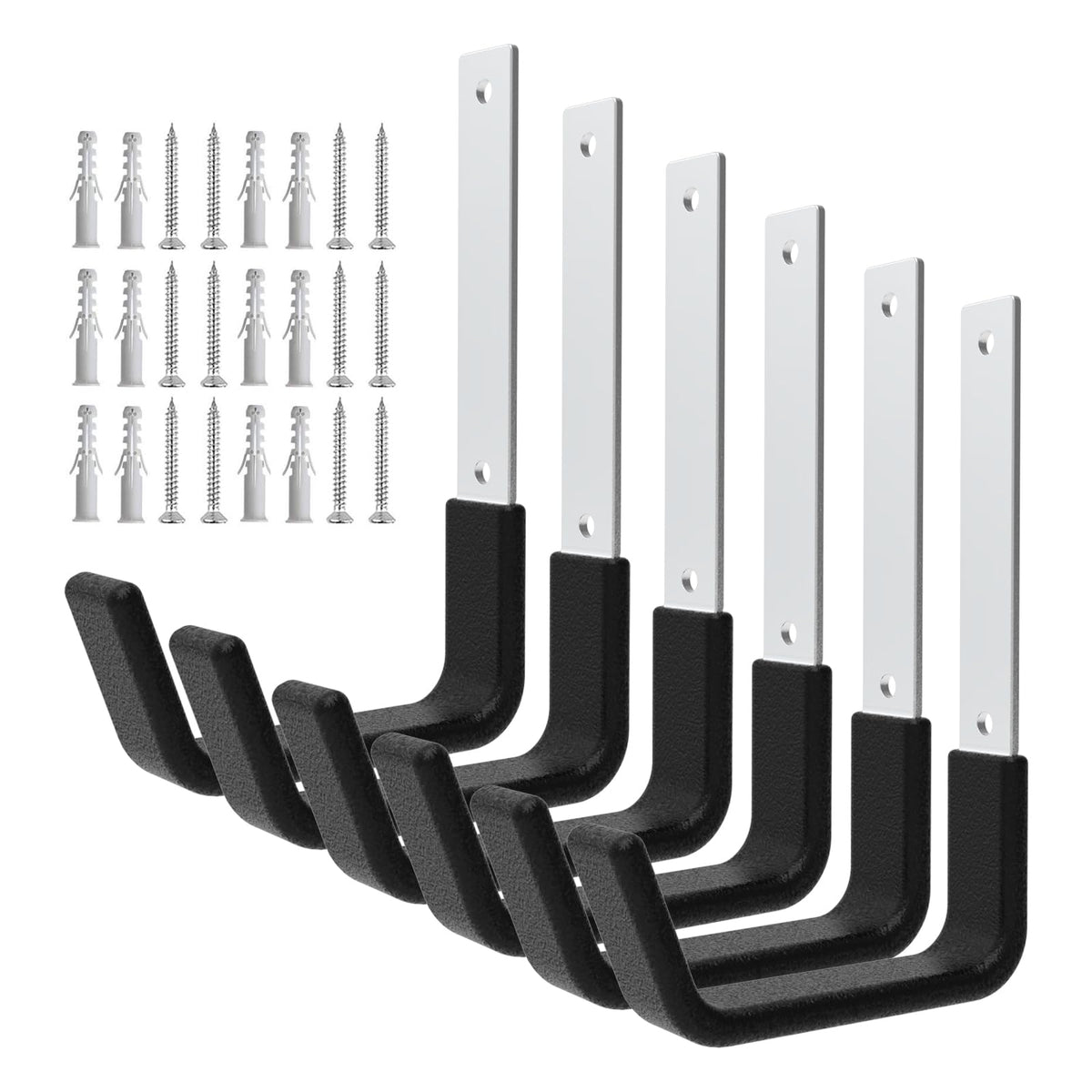 Heavy Duty Wall Mount Hooks, Ladder Hangers for Garage Storage - Image 1
