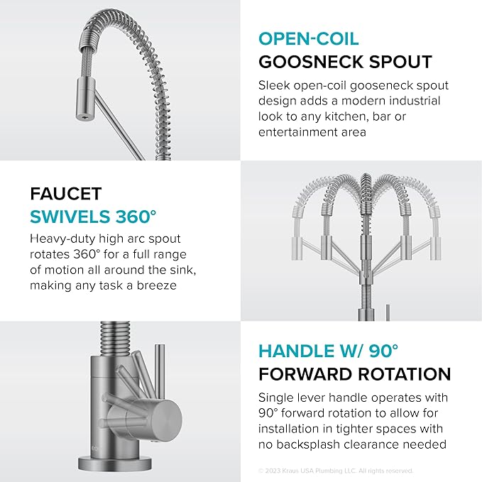 KRAUS Bolden Single Handle Drinking Water Filter Faucet for Reverse Osmosis or Water Filtration System in Matte Black, FF-104MB