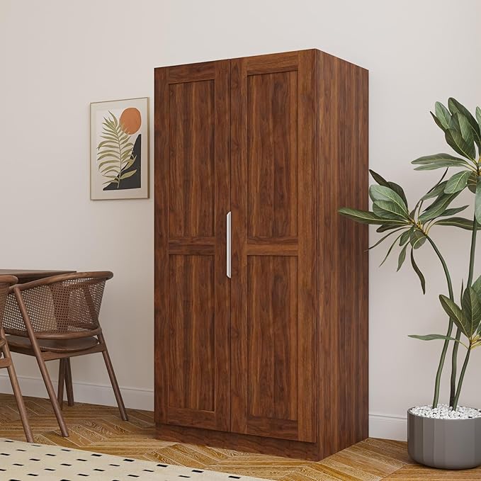 KEIKI 63" Tall Kitchen Pantry Storage Cabinet with Door-Side Rack & Shelves, Freestanding Wood Hutch Food Pantries Cupboard for Coffee Bar, Dining Room