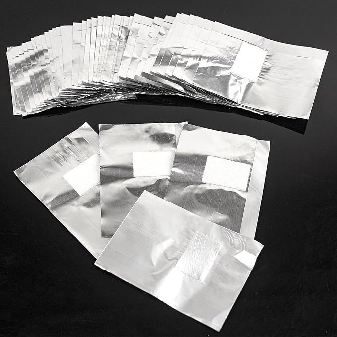 1000Pcs Nail Polish Remover Gel Nail Foil Wraps, Gel Nail Polish Wraps Removal Tool with Pre-attached Lint Free Cotton Pads