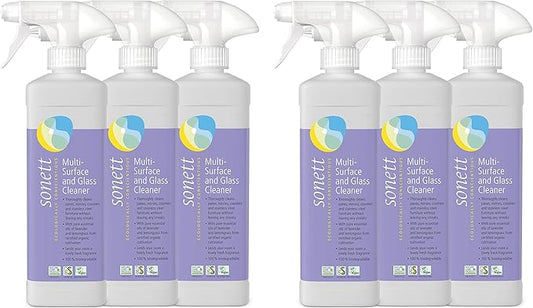 Sonett Organic Multi-Surface and Glass Cleaner Spray Liquid 17 fl oz (6 Count)