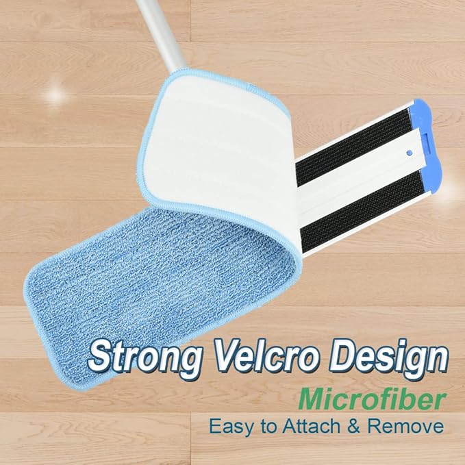 Layers 18 Inch Microfiber Mop for Floor Cleaning-Hardwood with 3 Washable Mop Pads, with 59.8‘’ Extra-Long Aluminium Handle for Wet Dry Dust Household Cleaning.