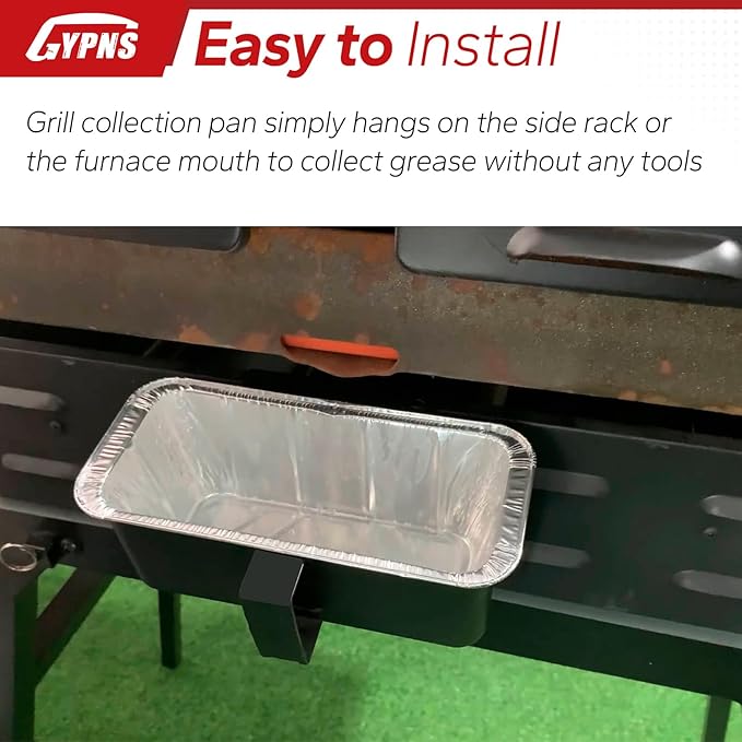 Grill Grease Catcher Fits for Blackstone Flat Top Grill Replacement Accessoriess, Rear Grease Catcher Drip Pan and 10 Packs Disposable Grease Cup Liners, for Blackstone Grease Trap Upgrade (Black)