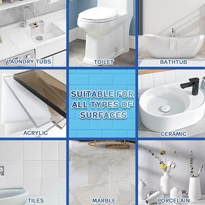 Tub and Tile Paint, White Touch Up Paint Pen for Bathtub, Repairs Countertops, Sinks, and Appliances, Porcelain Paint for Any Scratches Spots on Ceramic, Enamel, 1.5 fl Oz