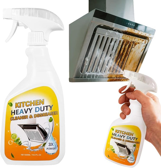 Clean Up Kitchen Oil Stains Spray: Foam Cleaner Spray Cuts Through Baked-On Grease on Ovens Stove Tops Grills - Heavy Duty Kitchen Degreaser & Cleaner for Multi-Surface Cookware & Countertop