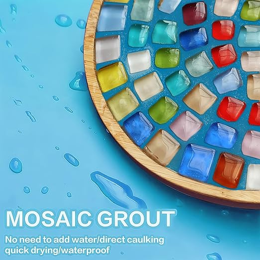Mosaic Crystal Grout, Mosaics Tile Tools, Mosaic Tile Accessories – Essential for Handmade Grouting and Perfect for DIY Craft Projects (Azure, 8.8oz)