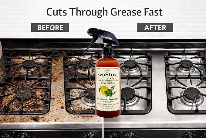 Herbal Scent Stove & Oven Cleaner – Plant-Based, Biodegradable Degreaser | Non-Toxic, Fume-Free, Non-Abrasive | Safe for Glass Cooktops, Stainless Steel & Enamel – 16 oz
