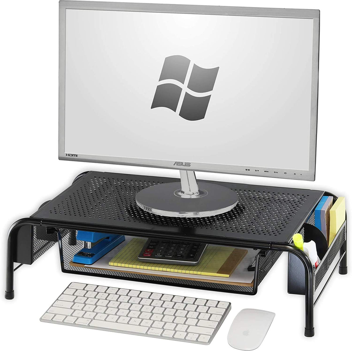 Simple Houseware Metal Desk Monitor Stand Riser w/ Organizer - Image 1