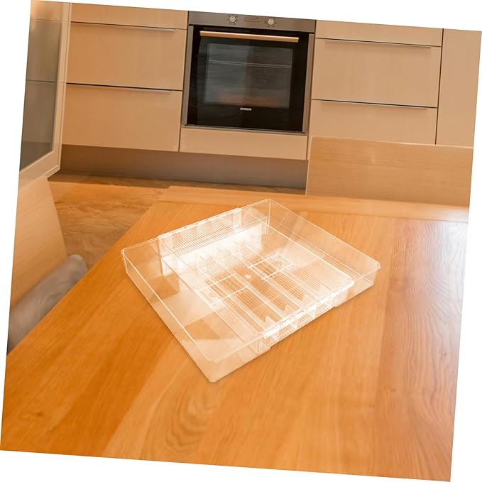 Telescopic Storage Box Cutlery Organizer Expandable Silverware Drawer Utensil Holder Acrylic Easy to Use Organize Kitchen