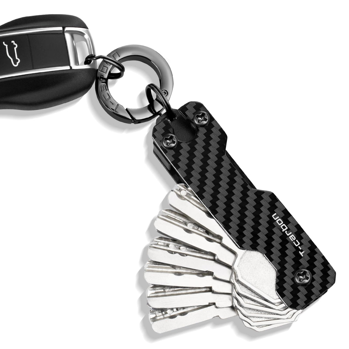 T-carbon Carbon Fiber Key Organizer, Compact Holder | All Products - Image 1