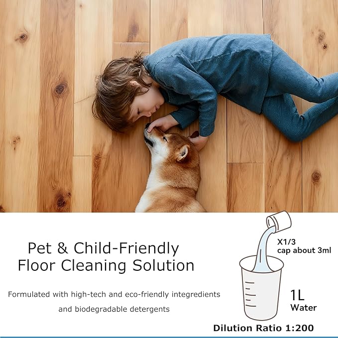 Cleaner Solution for Roborock Cleaning Solution Citrus Scented, Deep Clean Residue & Streak Free for Hardwood Multi Surface, Compatible with Roborock Saros 10/10R/Z70, Q7 Q8 Q10 S7 S8 Qrevo Series