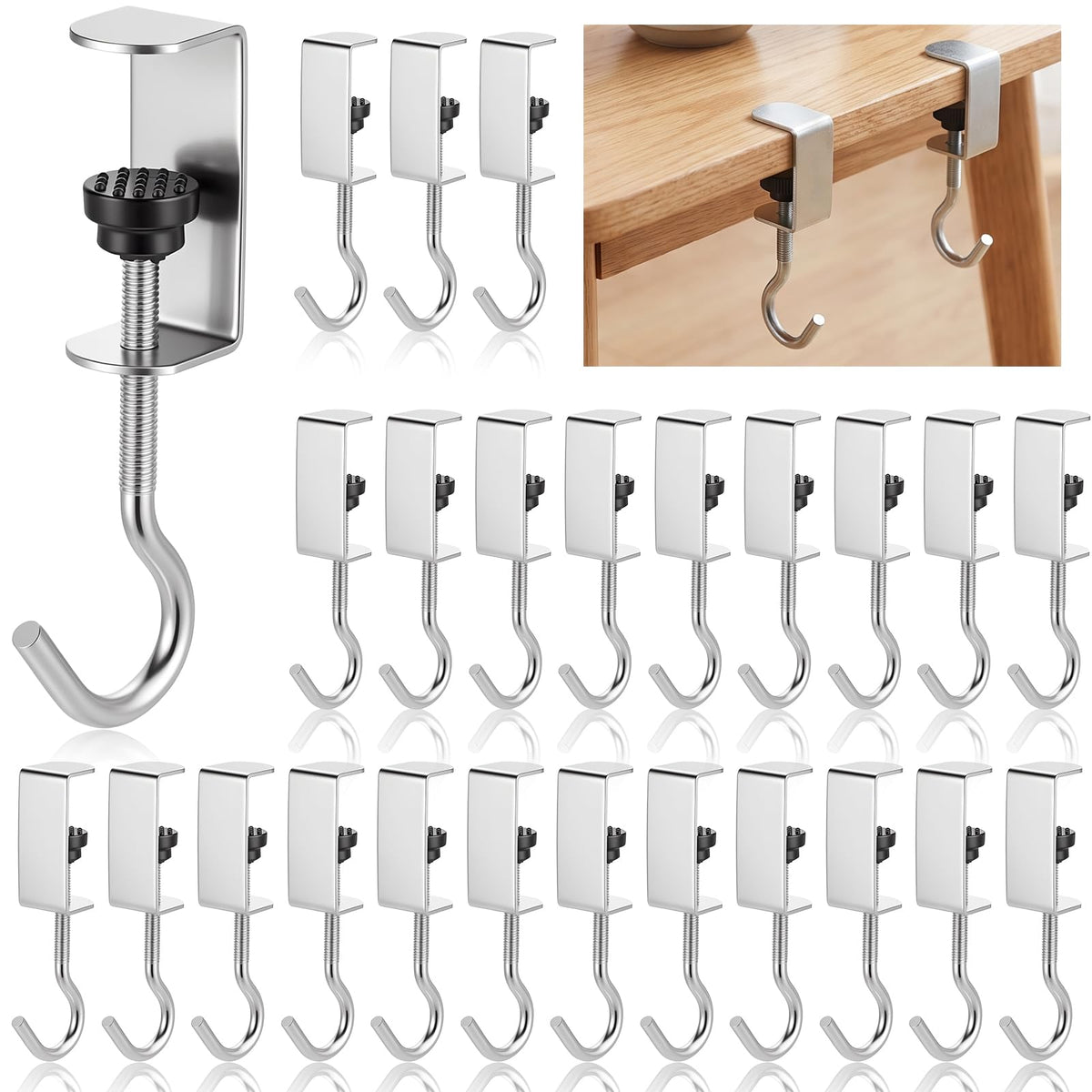24 Adjustable Table Cloth Holder Clips Metal, Heavy Duty Table - Image 1