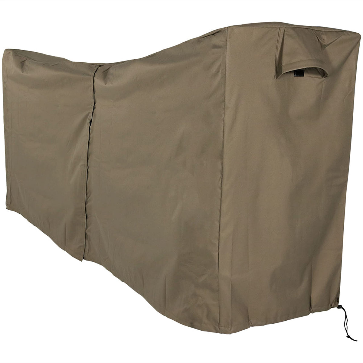 Sunnydaze 8-Foot Firewood Log Rack Cover with PVC Backing, Khaki - Image 1