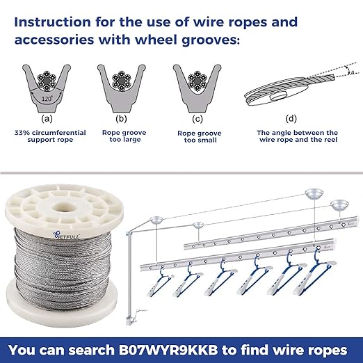 1/8” M3 Stainless Steel Wire Rope Cable Clip Clamp with M4 Stainless Steel Thimble Suitable for 1/8” Wire Rope, Pack of 20