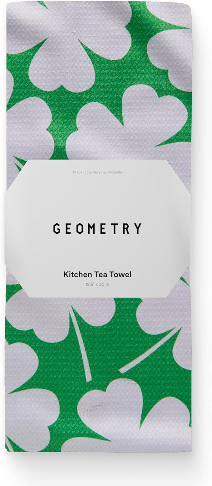 GEOMETRY St. Patrick’s Day Kitchen Towels - Quick Dry Microfiber Cloth Dish Towels for Kitchen Drying - Premium Quick Dry St Patrick's Day Tea Towel - Lucky