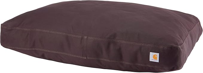 Carhartt Durable Canvas Pet Bed, Water Resistant Firm Duck Dog Bed, Deep Wine, Medium
