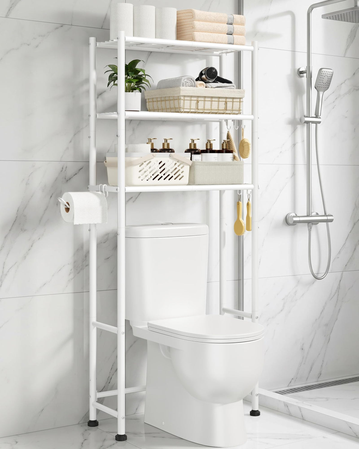 Kitsure Over Toilet Storage Rack, Sturdy Metal - Image 1