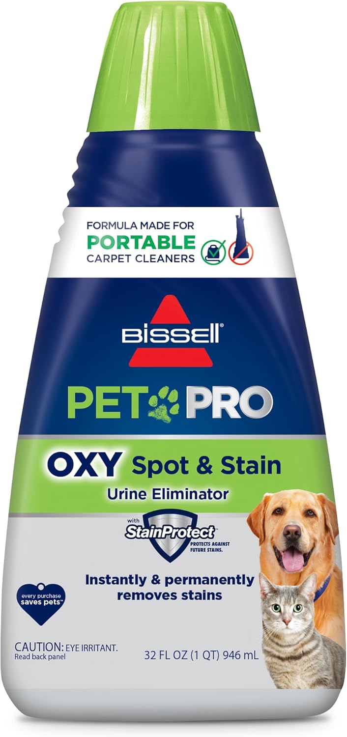 BISSELL PET PRO OXY Spot & Stain Formula – Portable Carpet Cleaner Solution (32 oz) | Fixory911